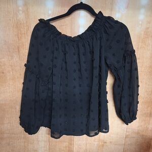 Blooming Jolly Black Blouse Size Small